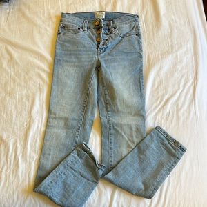 J crew button toothpick Jean
